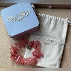 NEW IN TIN Kinsley Armelle Chip Collection Pink Lemonade Bracelet